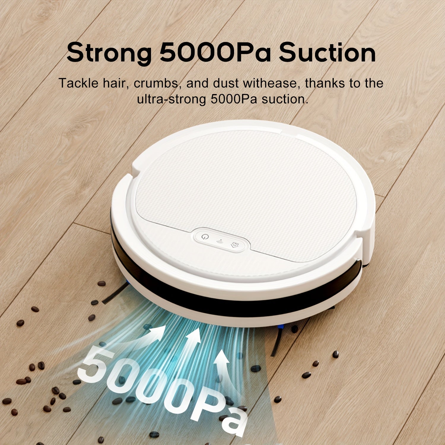 This Is a Robotic Vacuum And Mop Combination Featuring Powerful 5000PA Suction