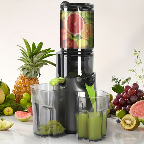 Efficient Cold Press Juicer, 350W Slow Masticating Juicer with 4.7" Extra Wide Feed Chute