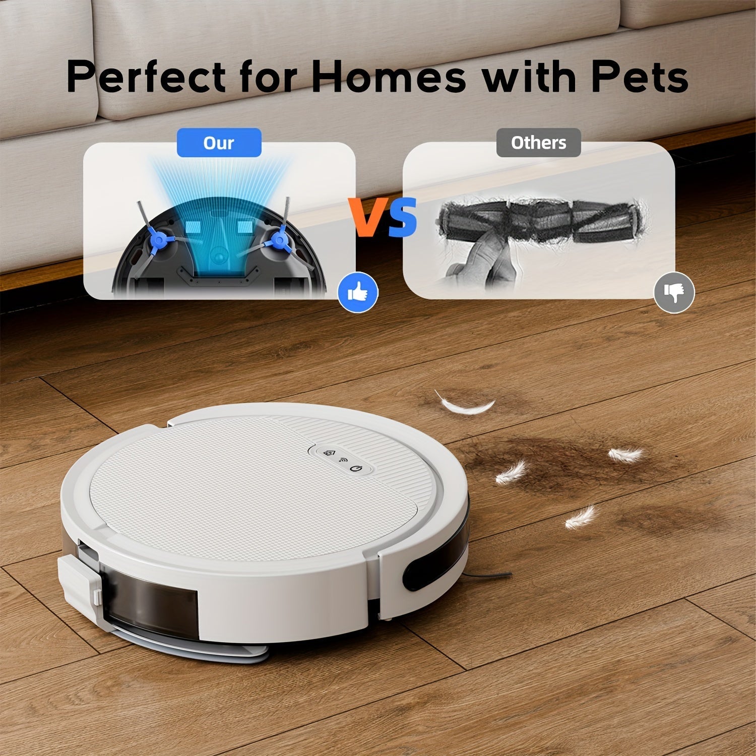 This Is a Robotic Vacuum And Mop Combination Featuring Powerful 5000PA Suction