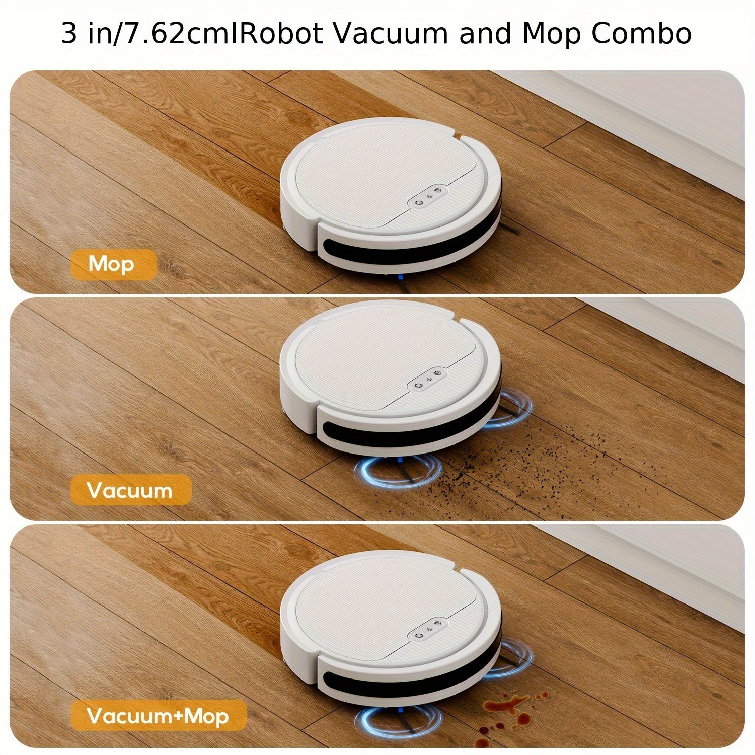 This Is a Robotic Vacuum And Mop Combination Featuring Powerful 5000PA Suction