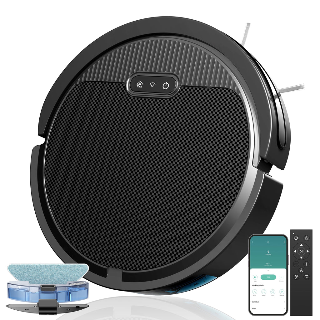 This Is a Robotic Vacuum And Mop Combination Featuring Powerful 5000PA Suction