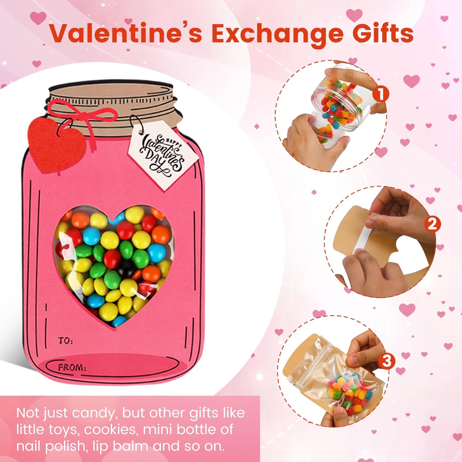 🔥Hot Sale 50% OFF - 💖Mason Jar Happy Valentines Day Cards🍬