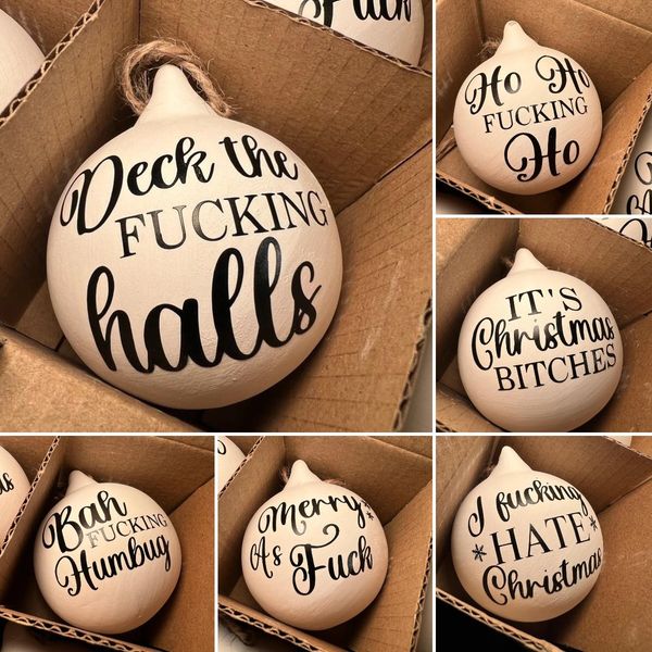 🎄 Early Christmas Sale-🎁Christmas Funny Offensive Bauble-Rude Baubles