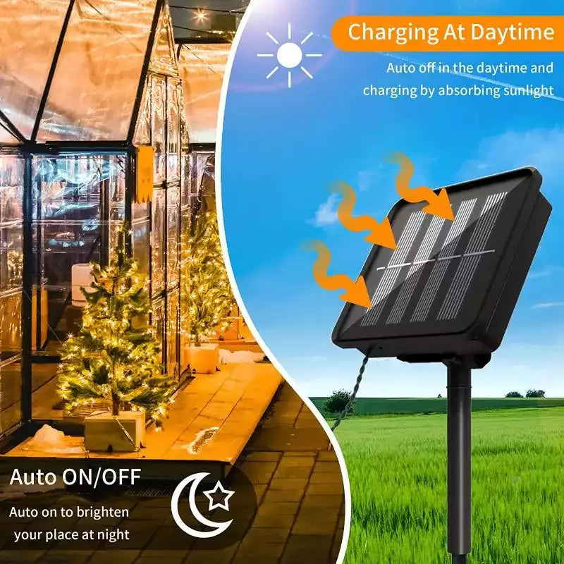 8 Patterns Solar Christmas Lights-🎄Perfect For Outdoor Tree Garden Decoration✨