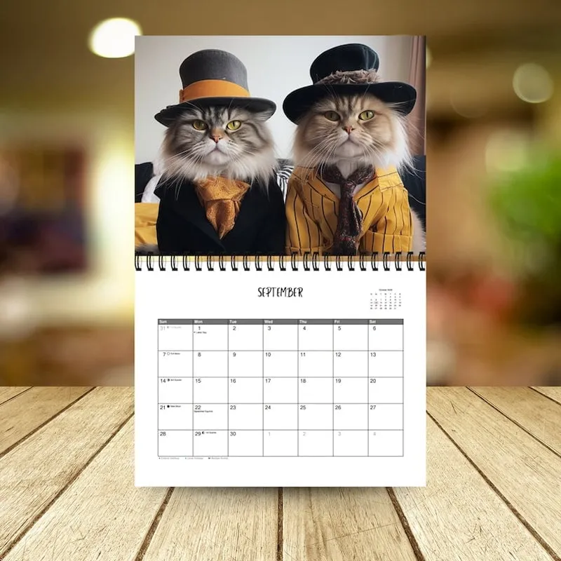 😺2025 Stylish Cats Calendar/Gift For Cat Lover