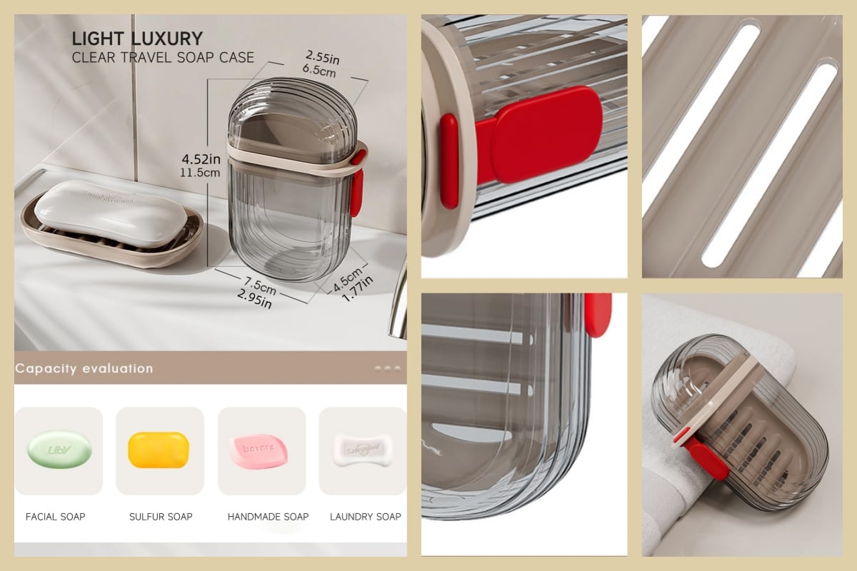 🎁Convenient Travel Soap Mouthwash Storage Box🧼