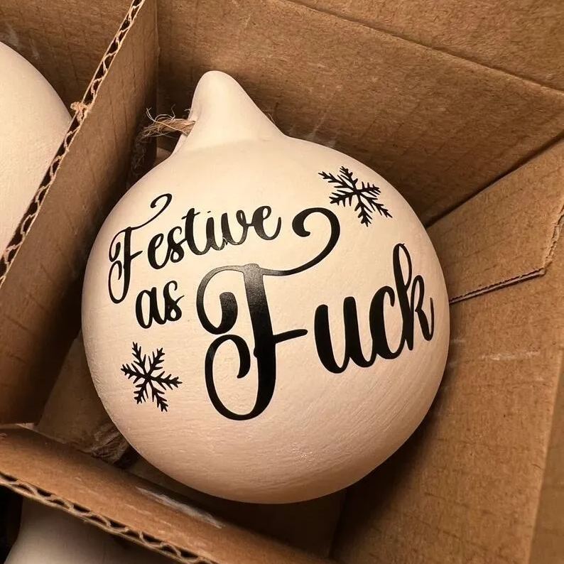 🎄 Early Christmas Sale-🎁Christmas Funny Offensive Bauble-Rude Baubles