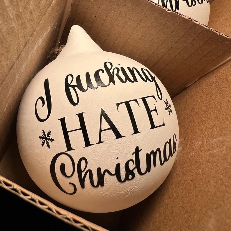 🎄 Early Christmas Sale-🎁Christmas Funny Offensive Bauble-Rude Baubles